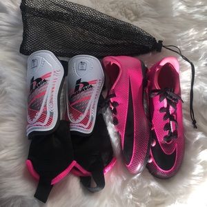 NIKE cleats with Brava shinguards